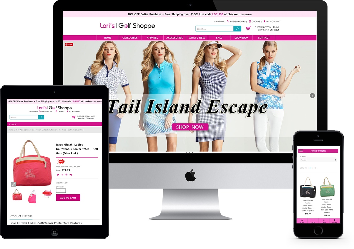 Girl in Lor's Golf Shoppe outfit